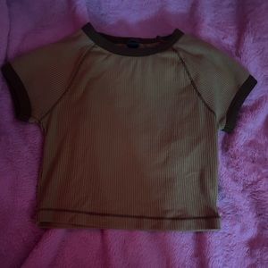 Light/ dark green, crop top, XS